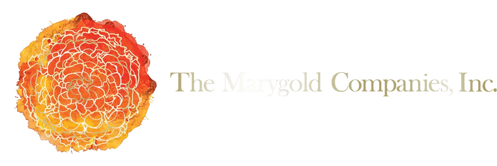 MarygoldCo logo for dark background horisontal