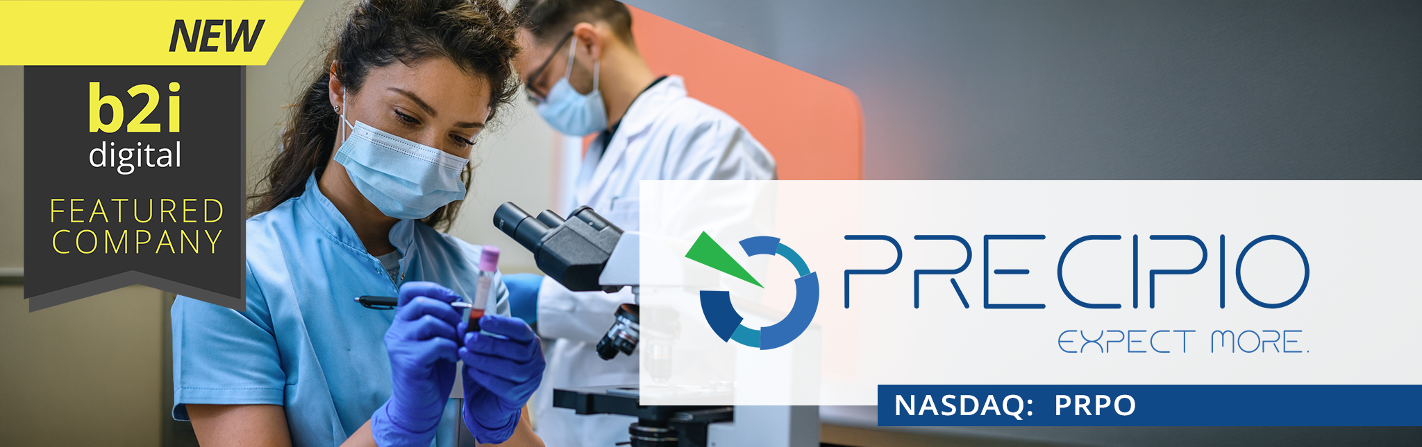 B2i Digital Welcomes Precipio, Inc. as a New Featured Company